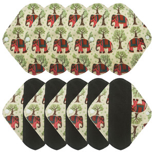 Mumsbest Washable woman menstrual pad, reusable sanitary pads, Natural material bamboo charcoal inner menstrual pad