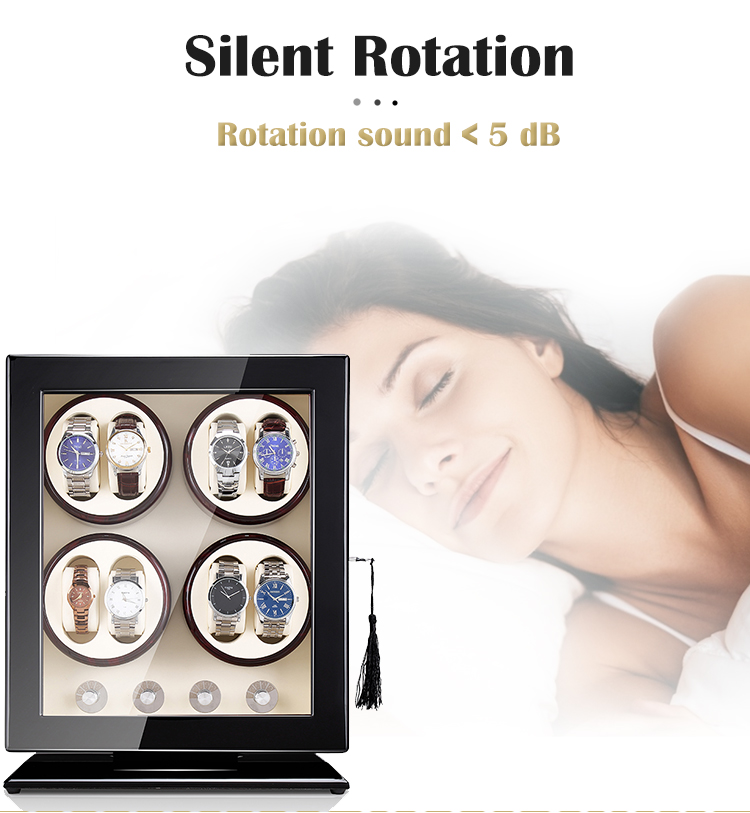 Watch display stand with lock 8 watches winding system wooden big watch winder box automatic
