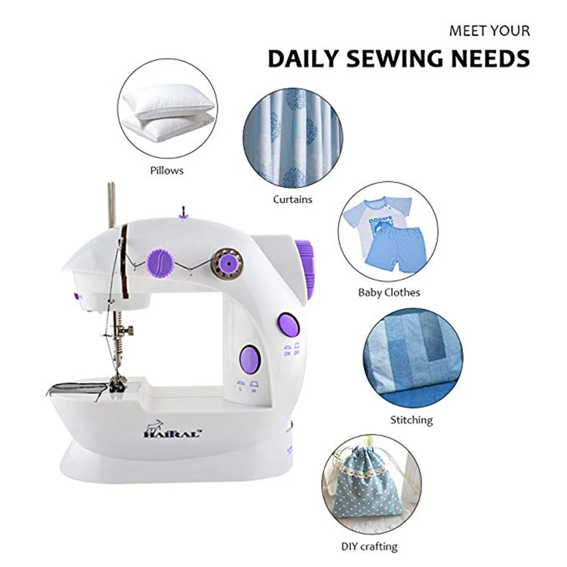 mini sewing machine electric hand handheld household overlock a home with extension table manual portable 202a price wig toy