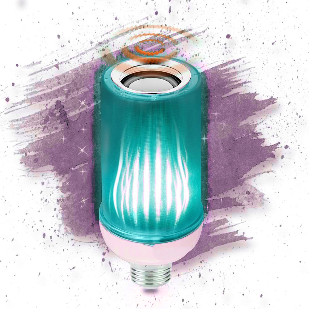 Bluetooth-динамик лампа | 8 Вт нового поколения-потока СИД RGB Изменение цвета лампа для контроля уровня громкости | Превосходным стерео звук, вверх-вниз режим