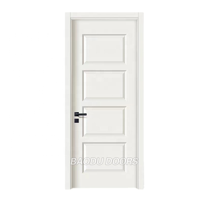 Finished Carved Panel Large Size Double Side Opening Solid Wood Front Entry Door Waterproof Feature Onsite Installation Villa