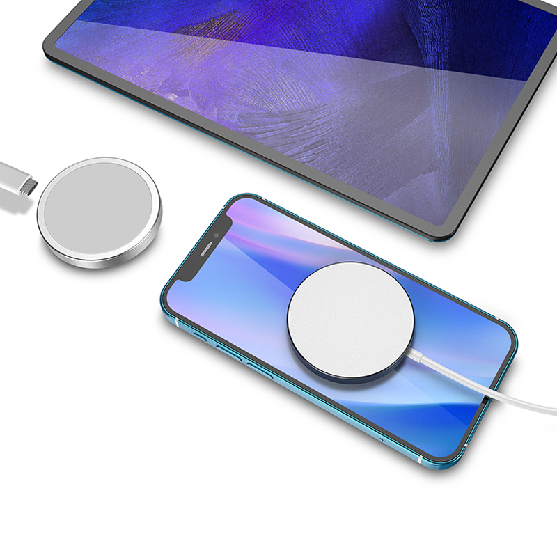 Новинка 2020, магнитное Беспроводное зарядное устройство Magsafing Qi для Iphone 12, 15 Вт, 1:1