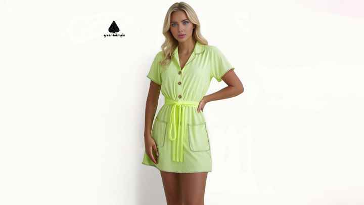 Ladies Fashion Casual Good High Quality Clothes Elegant High Waist Knitted  Dress Summer Fancy Modest Short Shirt Dress for Women