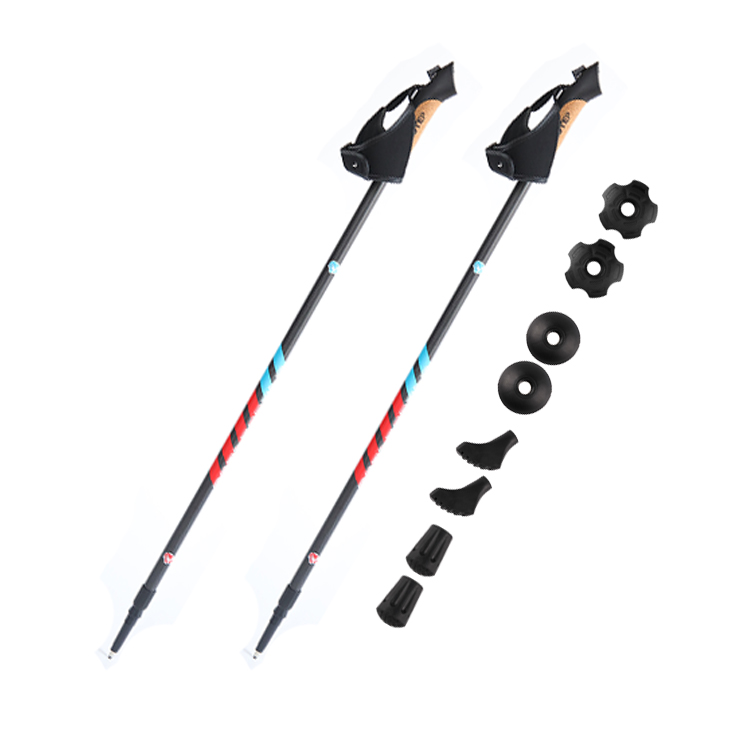 Легкий noridic 2-х секционная телескопическая труба из углеродистого волокна 3k из углеродного волокна пешие походы полюсов