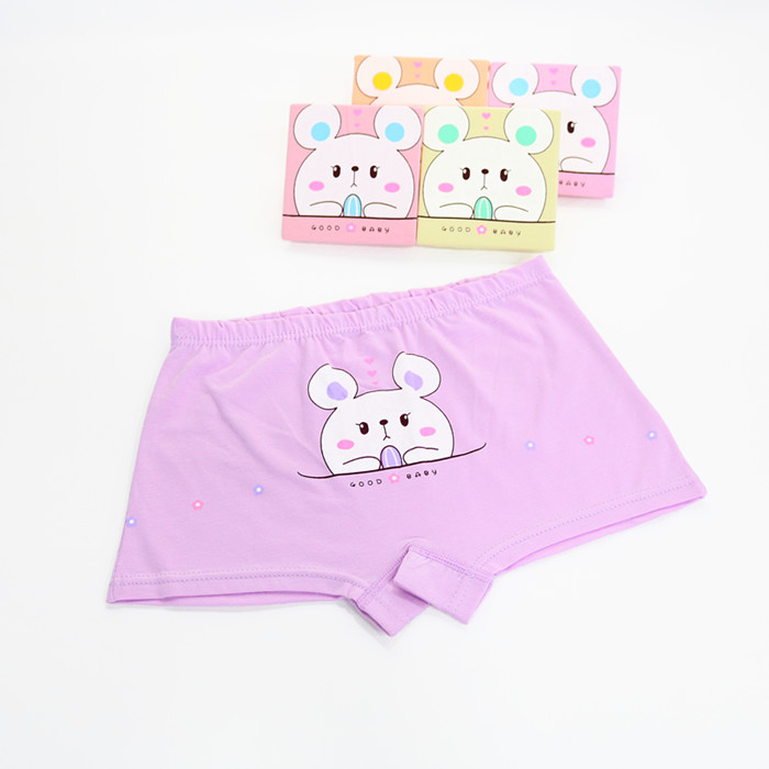 Оптовая продажа От 4 до 12 лет, с милым рисунком Органические Детские Нижнее белье из хлопка для детей