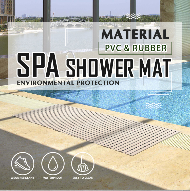 China Manufacturer Shower Non Slip Bathroom anti slip extra long large bath mat(图1)