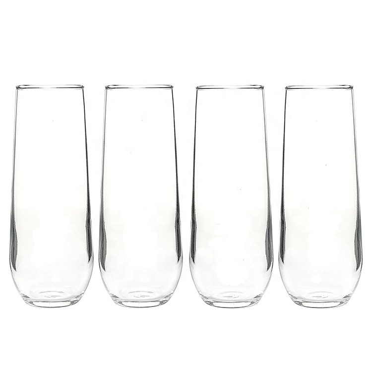 Прозрачные пластиковые стаканы для провозглашения тостов, небьющиеся, пригодные для переработки пластиковые канавки для шампанского