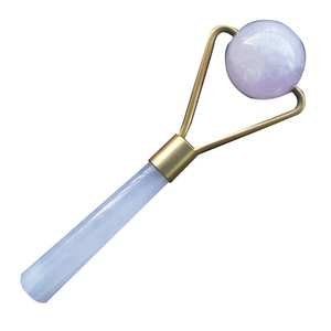 Wholesale Therapy Stone Rose Quartz Anti Aging Facial Natural Pink Jade Roller Face Massager