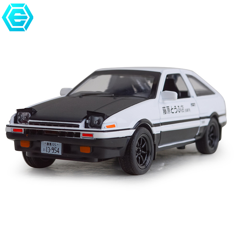 Модель автомобиля AE86 1 32 Initial D, четыре цвета, литье под давлением из сплава