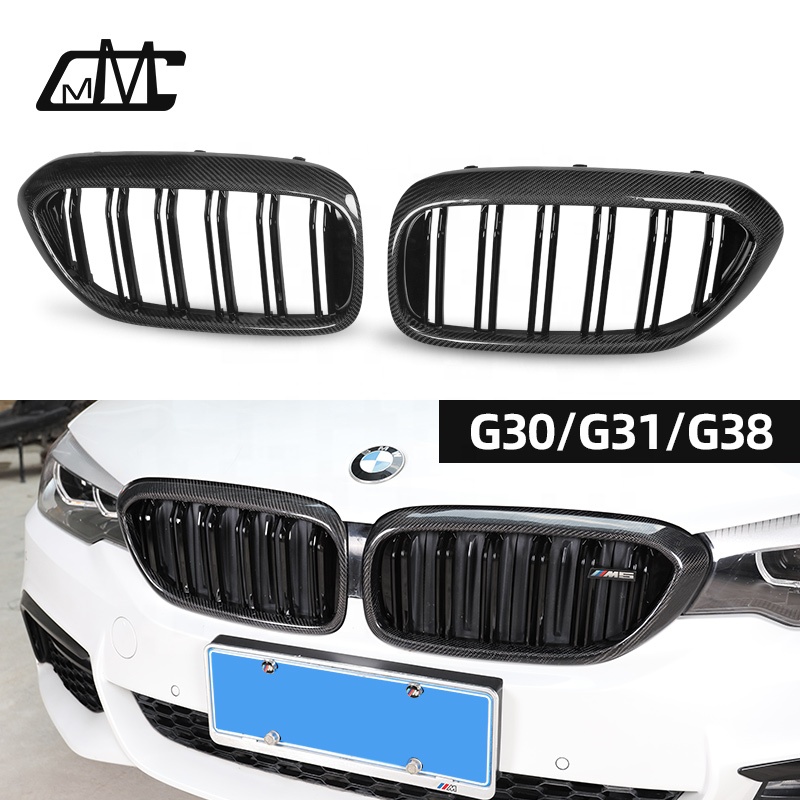 Grilled Avant de voiture Grill Carbon Black for BMW S/érie 3 F30 F31 318i 320i 328i 2012 2013 2014 2015 2016 2017 2018