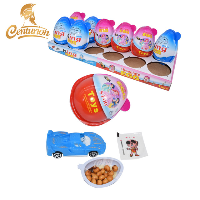 Sweet Big Super Surprise toy crisp chocolate egg with biscuit candies For Boys And Girls
