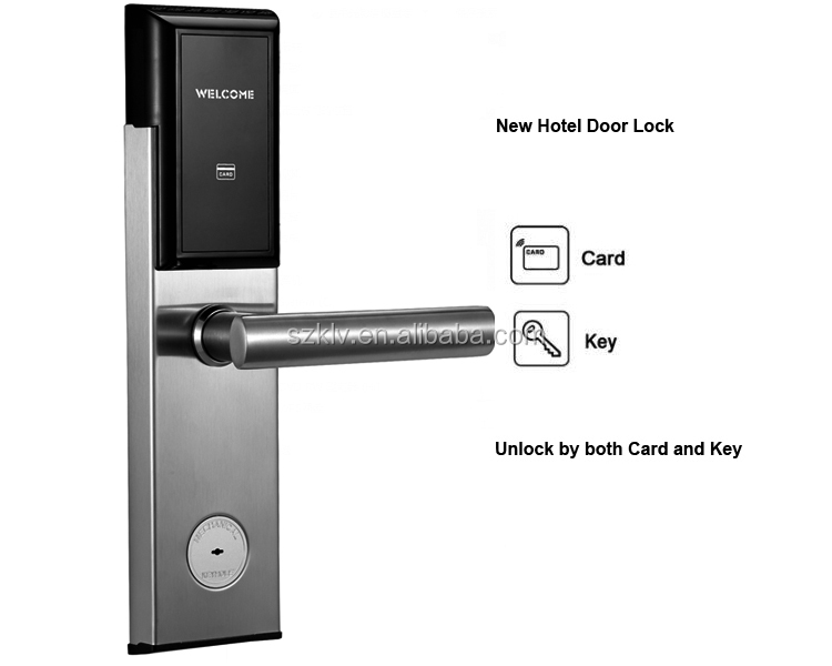hotel management software system access keycards Rfid hotel room door lock