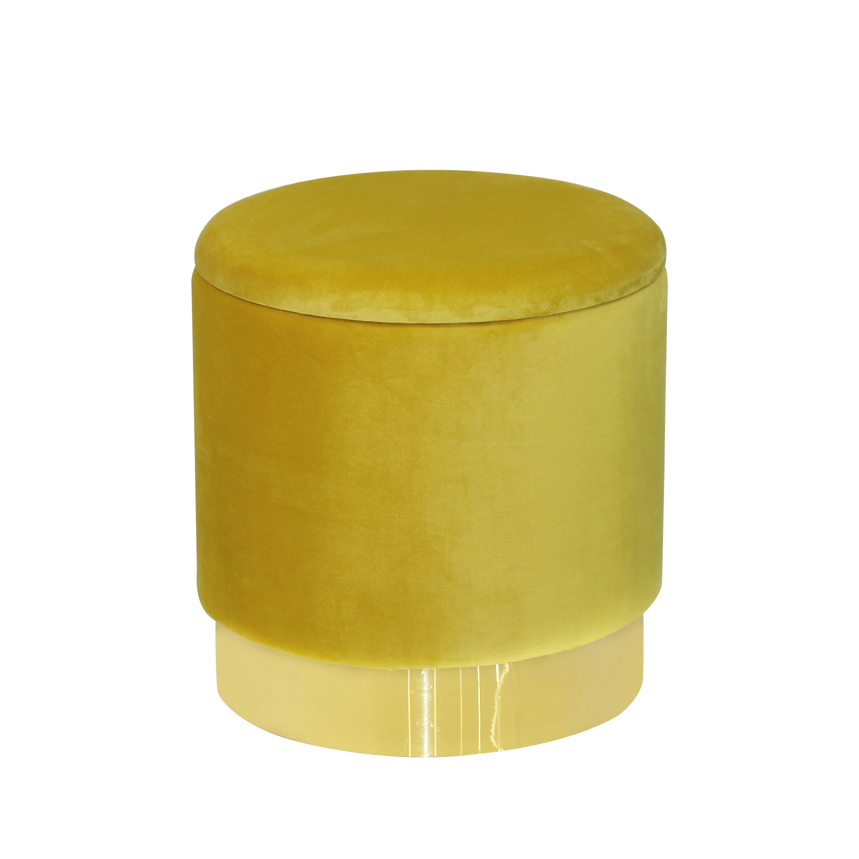 Простая домашняя бархатная Складная круглая оттоманская коробка со съемной крышкой