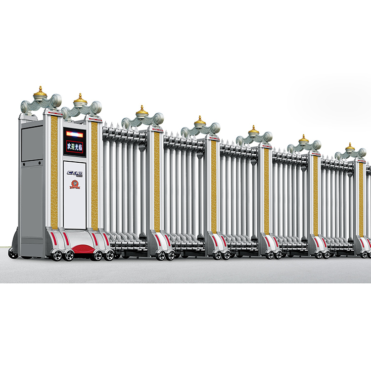 Alluminio Cancello Elettrico Retrattile Pieghevole Auto Porta Residenziale