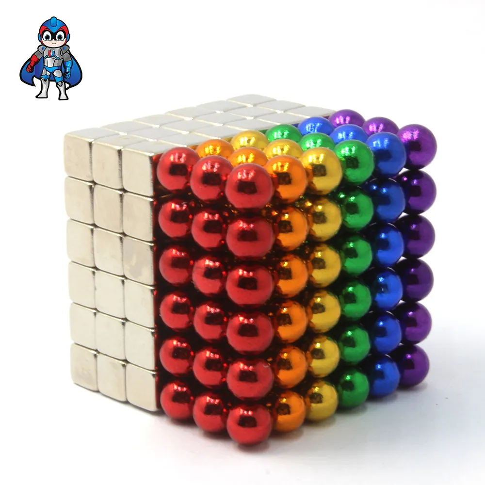 Office Toy /& Stress Relief for Adults 5MM 216 Pieces Magnets Sculpture Building Blocks Toys for Intelligence Learning 6 Color -7