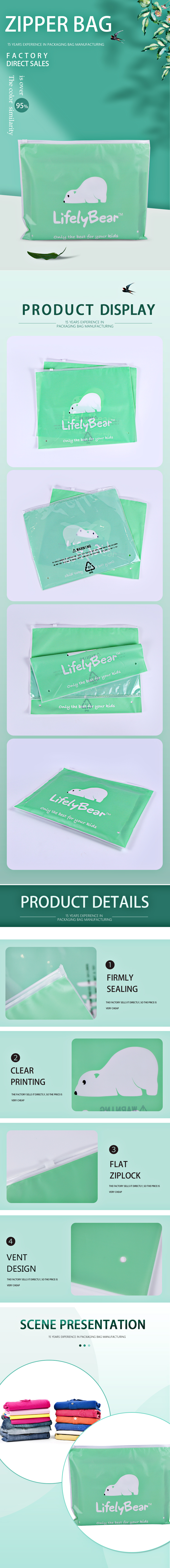 Biodegradable Apparel, Clothes Packaging, Biodegradable Compostable Zip Clothing Bags With Logo