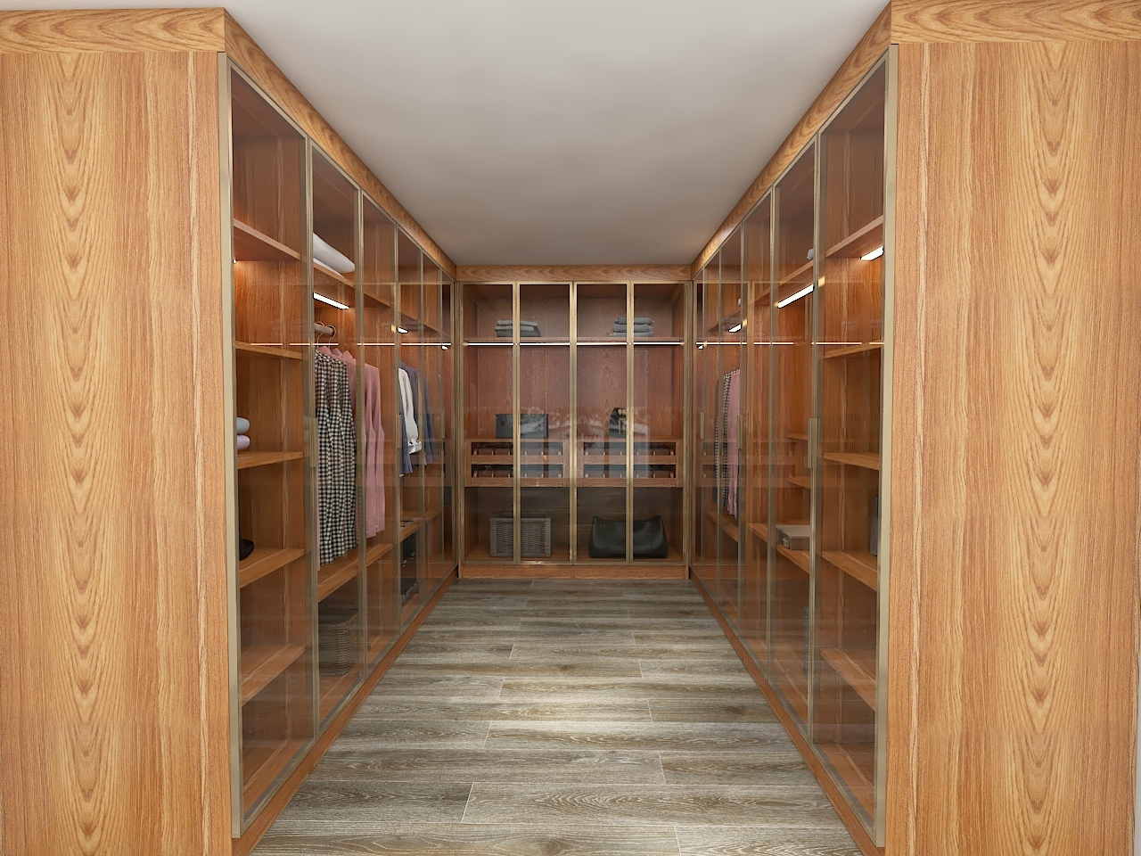 专业定制设计u型衣柜家用高品质mdf/胶合板,走在衣柜里的家具