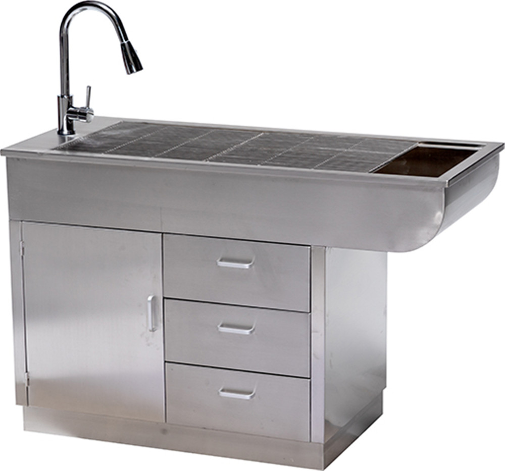 Stainless steel pet vet examination disposal table dog cat treatment grooming table