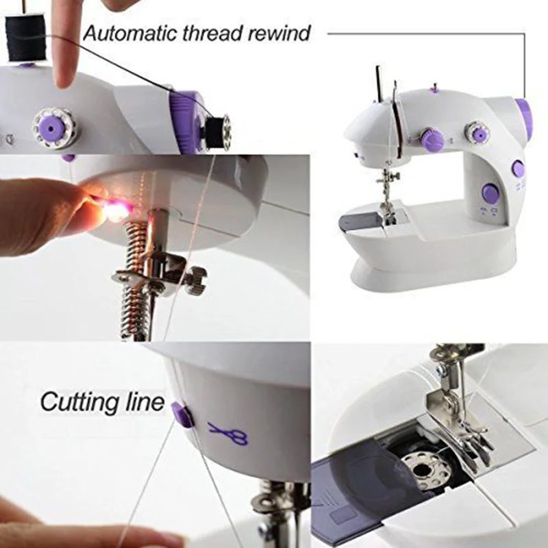 mini sewing machine electric hand handheld household overlock a home with extension table manual portable 202a price wig toy