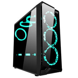 Aigo side transparente torre de jogos de refrigeração a água transparente atx chassis de placa grande