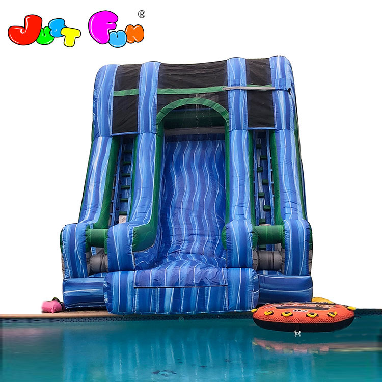 22ft высокий мраморный синий надувной водной горки в ваш бассейн