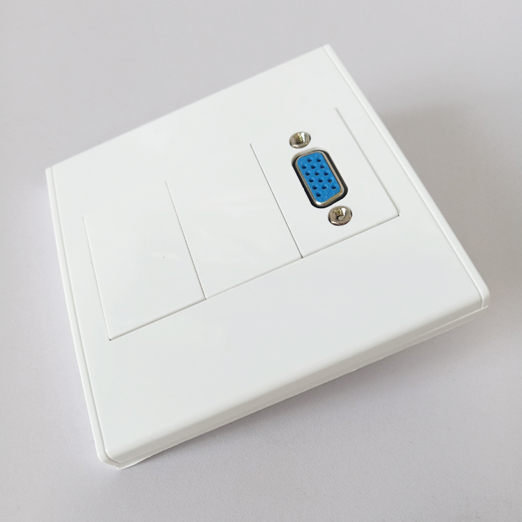 Angled VGA Wall Socket Wall Face Plate JBFP20 - Face Plate CN;ZHE CE ROHS ISO9001 White Telecommunication