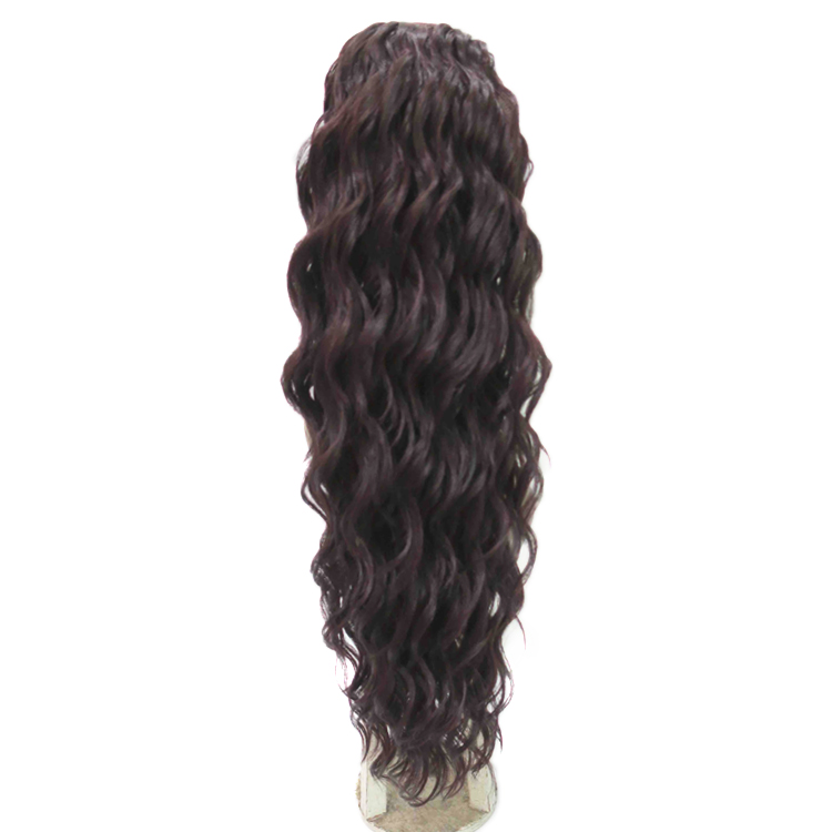 Новинка, длинные черные женские синтетические волосы на клипсе, накладные волосы с бахромой, Кудрявые Волнистые волосы для хвоста