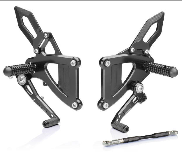 TARAZON Para Yamaha YZF R1 2004 2005 2006 Auminio CNC Moto Ajustables Reposapi/és Estriberas de Motocicleta Negro