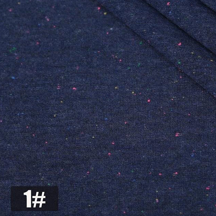 Трикотажная Радужная точка с конфетти, французская махровая петля с лайкрой, спандексом 280gsm