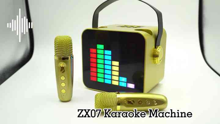 Full LED Screen Karaoke Machine TF Card Portable Mike Karaoke