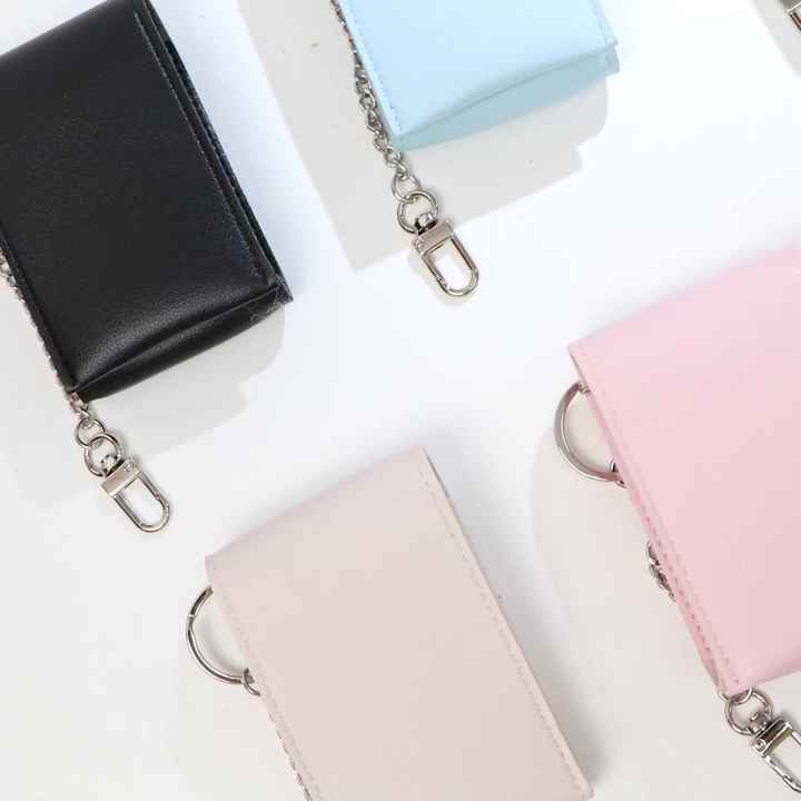 Portafoglio Coach donna compatto in pelle rosa porta carte usato