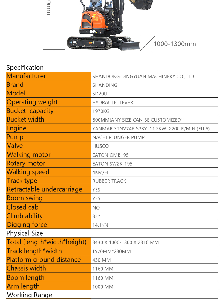 Hydraulic 0.8 2 ton 1 ton mini excavator with cheap prices for sale 1.8 ton digger with hammer auger for sale
