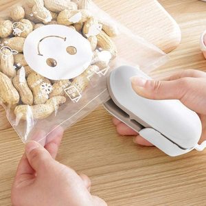 2pcs Mini Bag Sealer Ohne Batterie Hand-Folienschweißgerät Mini 2 in 1 Tüten