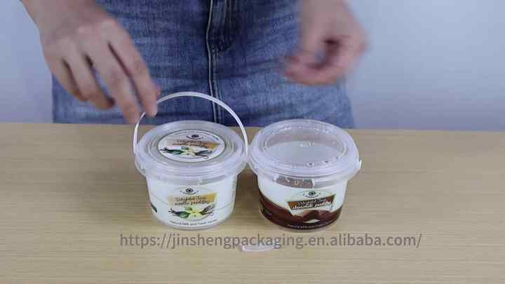 Eco-friendly Yoghurt Pots with Custom Logo Tamper Proof Lid