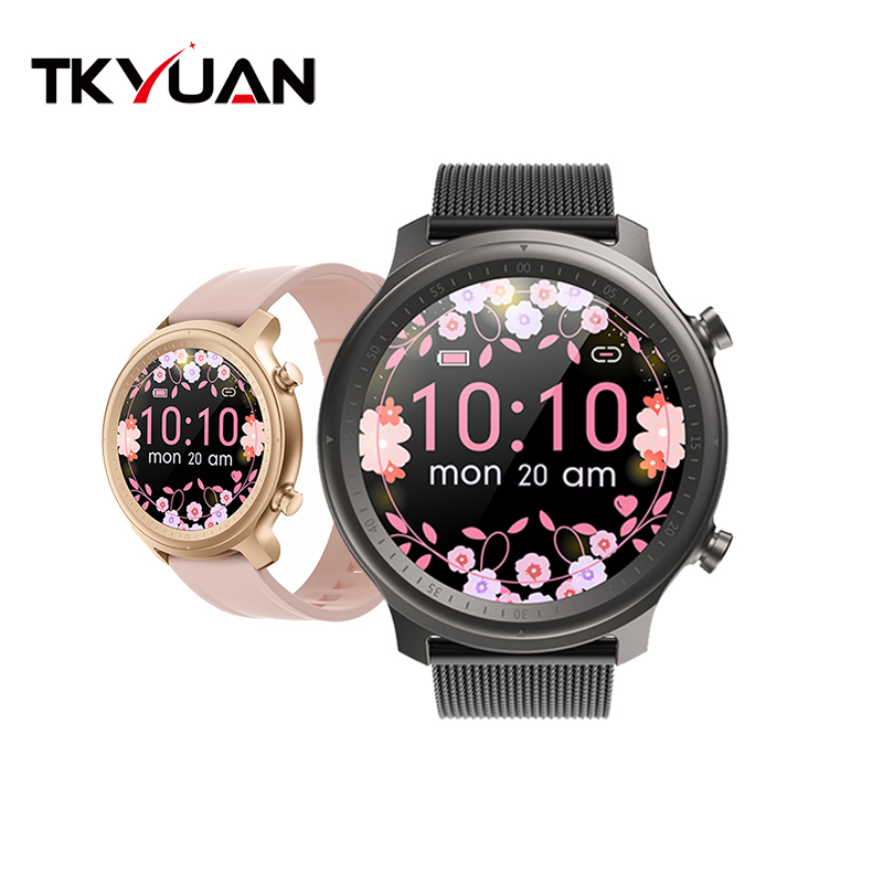 2021 1,3 дюймов Bt вызов Reloj Inteligente Smartwatch круглый Ip68 реального Водонепроницаемый Android Смарт часы для женщин чехол для телефона