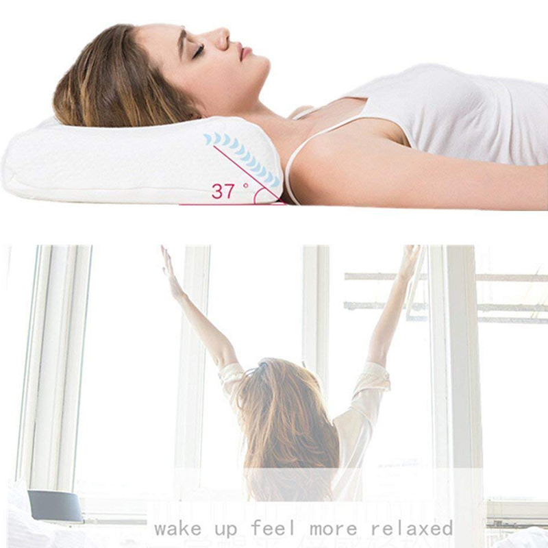 Ergonomic Cervical Functional Sleeping Pillow for Neck Pain and Stress Relief Contour Memory Foam Pillow