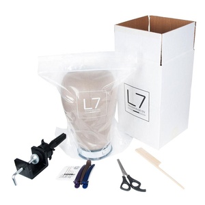 L7 Canvas Block Mannequin Head for Human Hair Wig Making and Styling