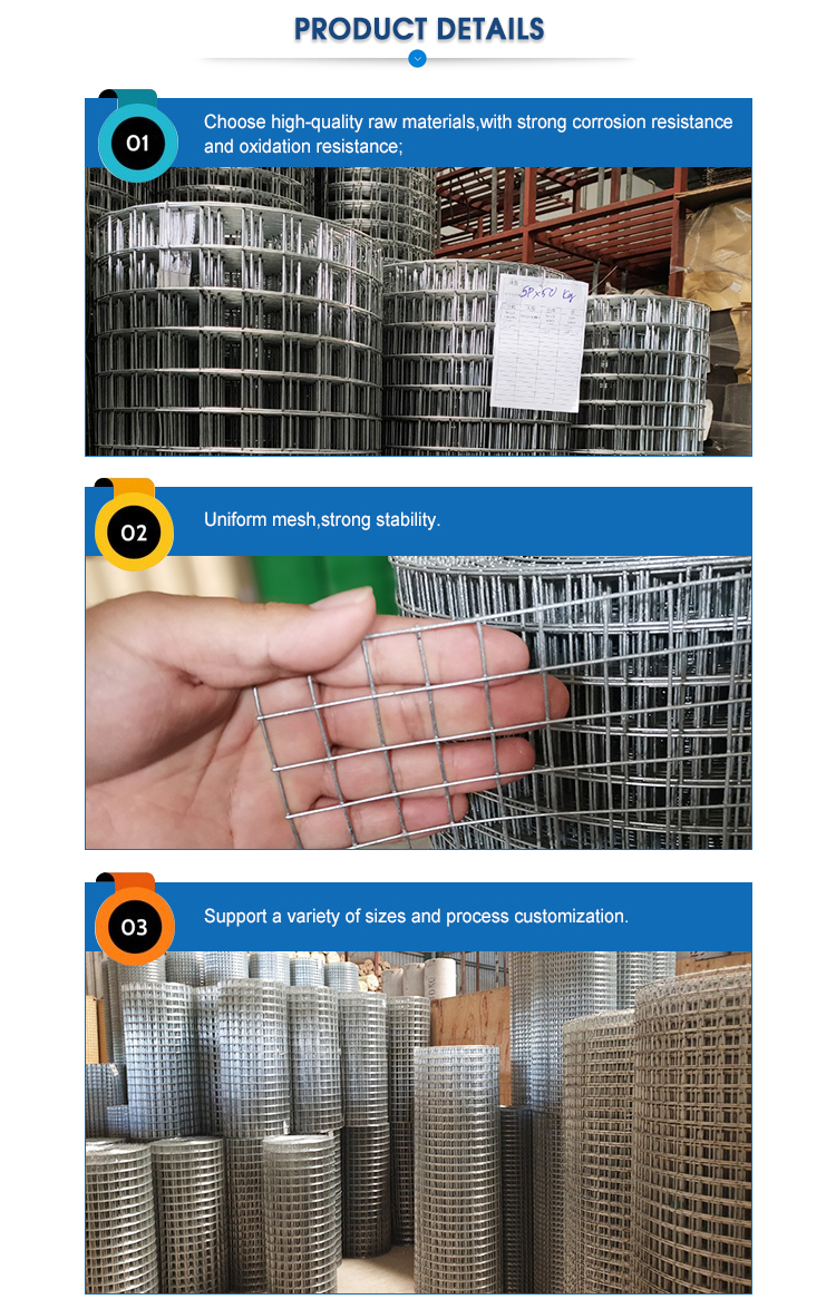 5x5cm 2x4 Welded Wire Mesh Panel Electro Galvanized Reinforcing