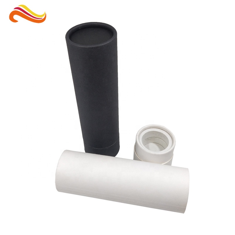 100% переработанная цилиндрическая трубка для подарочной упаковки, черная трубка, упаковочная коробка