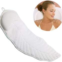 Full Body Bath Pillow with No-Slip Suction Cups, Extra Wide Spa Bathtub Mattress for Neck Shoulder and Back Support