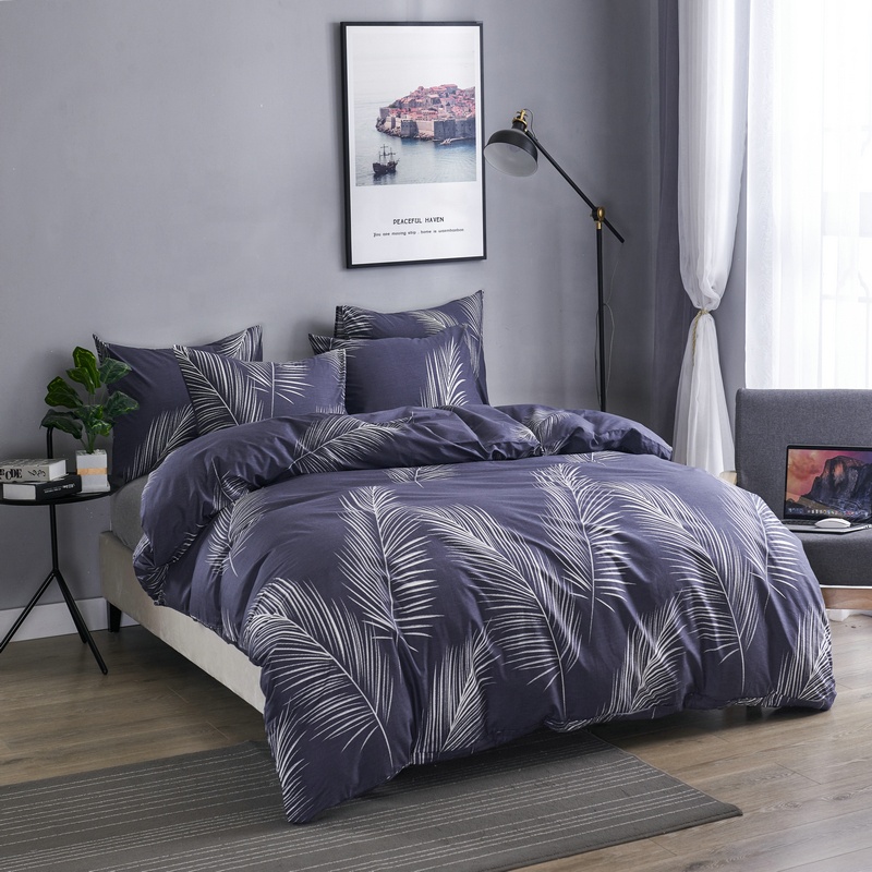 100% puro Algodão Macio Capa de Edredão Conjunto de Cama Cama Queen Size Baratos Por Atacado