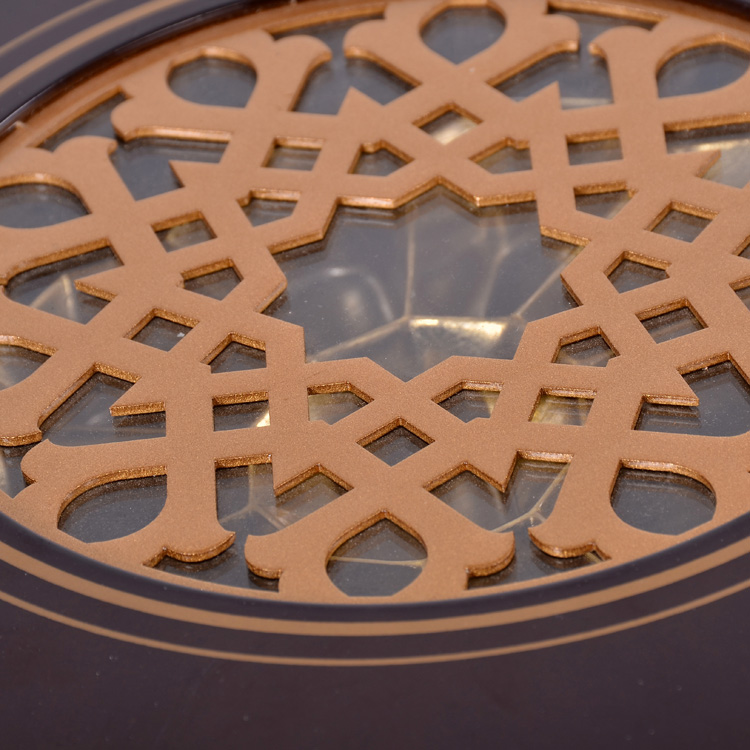 Luxury Páscoa Sol forma a caixa de chocolate marrom Data de madeira para Ramadã
