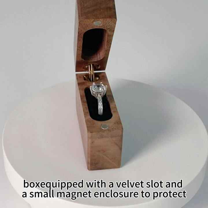 Mr and Mrs Ring Box Handmade Wood for Wedding Day Ring Boxes Small