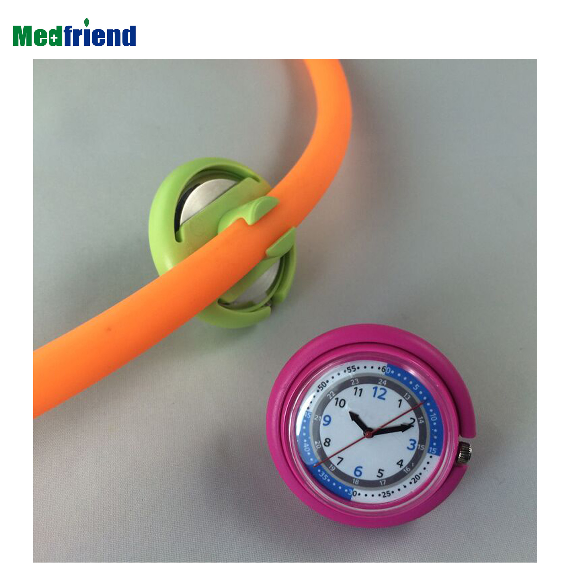 Стетоскопическая трубка с зажимом и таймером