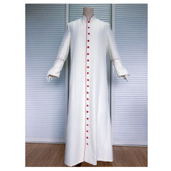 Alta Qualidade Customized Clero batina branco