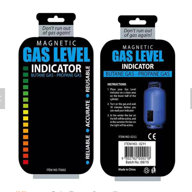 New Butane Propane LPG Fuel Gas Tank Level Indicator Magnetic Gauge Caravan Pots