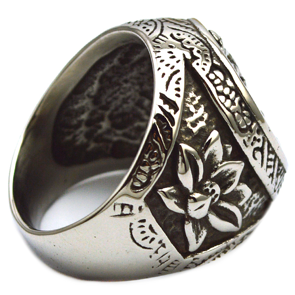 Diseñador de plata esterlina 925 Estampada Para Hombre Vampiro Gótico Anillo De Calavera Biker Punk