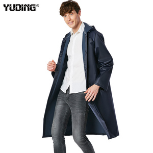 Unisex Fashion Polyester Taffeta PVC/PU Coating Long Emergency Raincoat