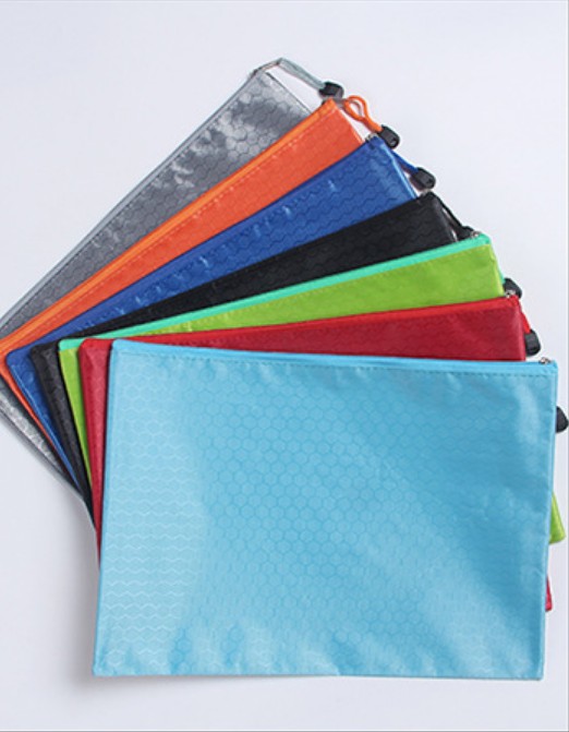 Оксфорд файл сумка с Футбол-образные линии информационный пакет файл сумка с молниями Индивидуальные печати логотип реклама