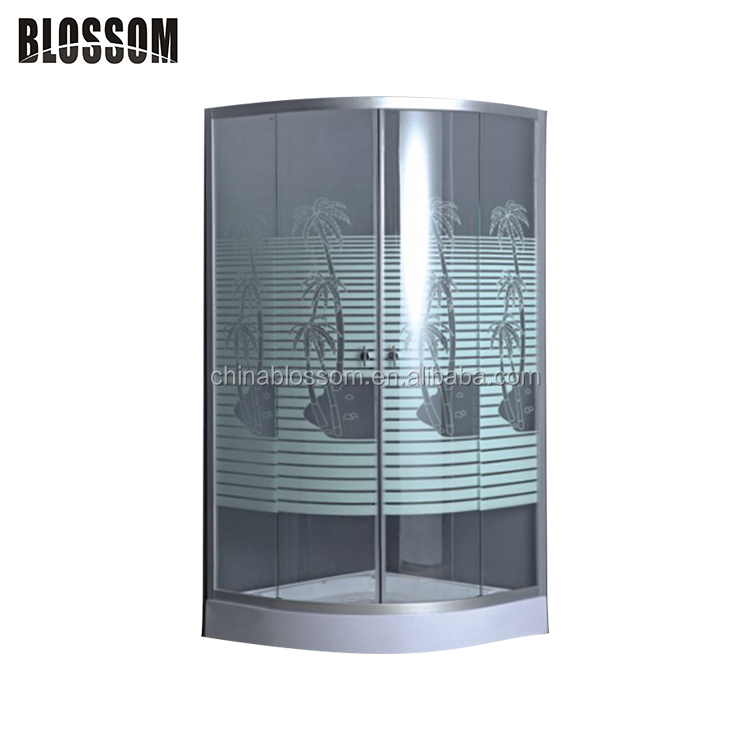 Fiberglass Sliding Enclosed Shower Cabin Stand Up Shower Cubicle